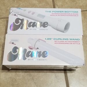 Mane - The Power Bottom + 1.25 Inch Curling Wand Attachment Hair Tool Set